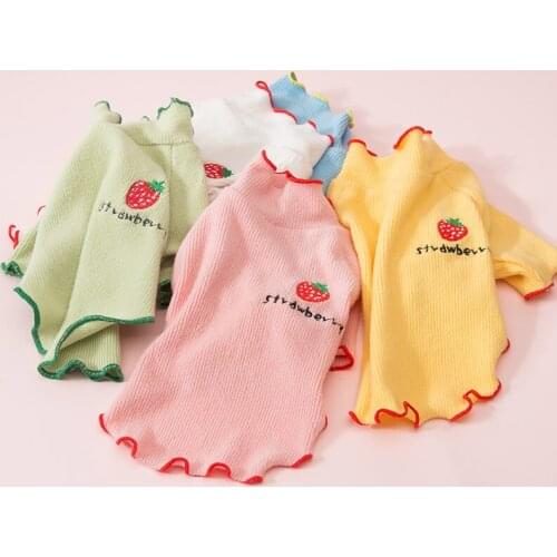 Rainbow color Embroidery pattern lovely Hoodie Cats Pet Clothes for Chihuahua Sweatshirt Puppy Cat Pullover Dogs Xs-Xxl