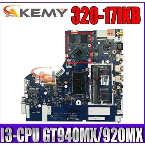 NM-B242 Laptop motherboard For Lenovo Ideapad 320-17IKB original mainboard 4GB-RAM I3-CPU GT940MX/920MX