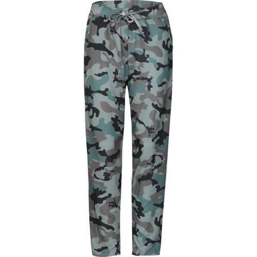 New Fashion Women Casual Camouflage Printed Long Pants Lace Up Stretchy Loose Trousers Casual Female Elastic Waist Long Pant