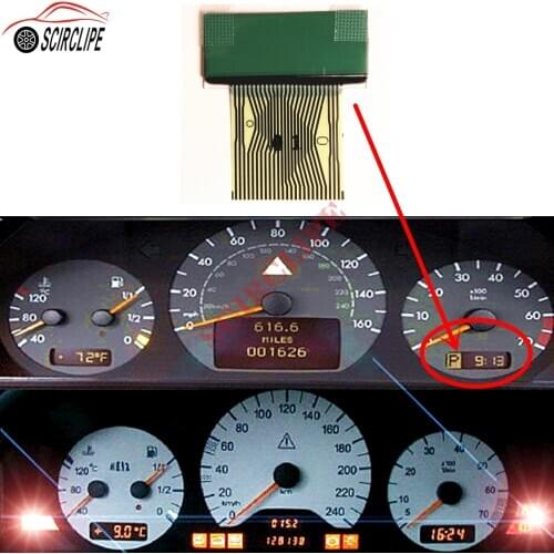 Car Right Side LCD Screen Gear Selector With Ribbon Cable for Mercedes Benz C class W202 E class W208 CLK W210 SLK 170