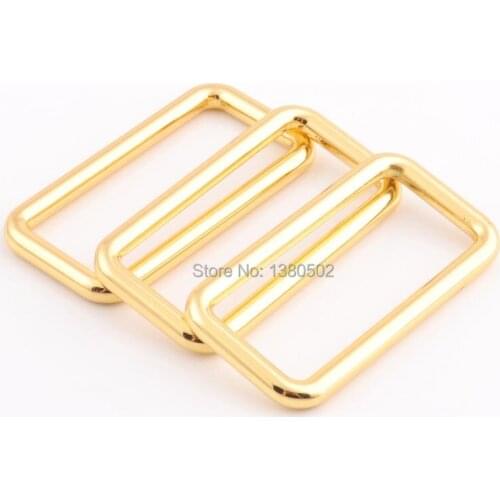 16pcs/lot 20/25/30/32/35/38/40/45/50mm Alloy Gold Color Rectangle Buckle Top Quality Ring For Bag Belt Diy Accessories