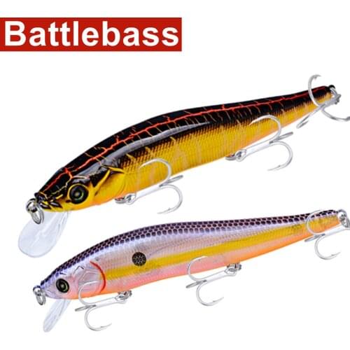 BATTLEBASS 2021 NEW Minnow Fishing lures 12cm 14.47g Hard Artificial Bait Floating 3D Eyes Crankbait Wobblers Bass Tackle