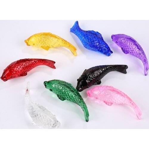 5/9cm Crystal goldfish Feng Shui Fortune Wealth fish tank to decorate Home Office Decoration Tabletop Ornaments Lucky Gifts