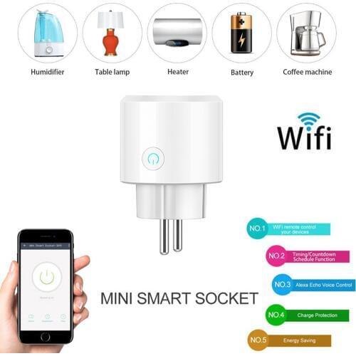 US/EU/UK Smart Plug WiFi Smart Socket Power Monitor Timing on/off Plug Outlet App Remote Work With Google Home Mini Alexa IFTTT