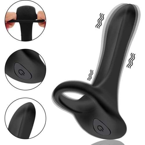 Vibrator Penis Ring Anal Plug Sex Toys for Couples Penis Erection Clitoris Stimulator Butt Plug