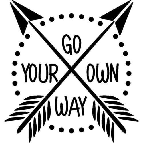 Go Your Own Way with Arrows Vinyl Decal Sticker Car Tablet Car Styling Laptop Truck Decals Jdm