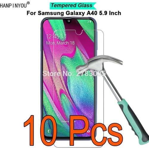 10 Pcs/Lot For Samsung Galaxy A40 A405 5.9" 9H Hardness 2.5D Ultra-thin Toughened Tempered Glass Film Screen Protector Guard