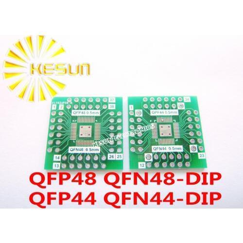 10PCS QFN48 QFP48 turn DIP48 , QFN44 QFP44 turn DIP44 0.5MM IC adapter Socket / Adapter plate PCB