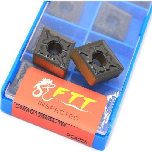 10pcs High quality CNMG120404 TM PC4225 External Turning Tools Carbide insert cutting CNC Tools Lathe cutter turning insert