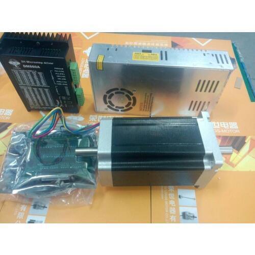 2Axis Nema 34 Stepper Motor 34HS5435C-37B2 1600oz-in motor driver DM860A CNC Control & Mill