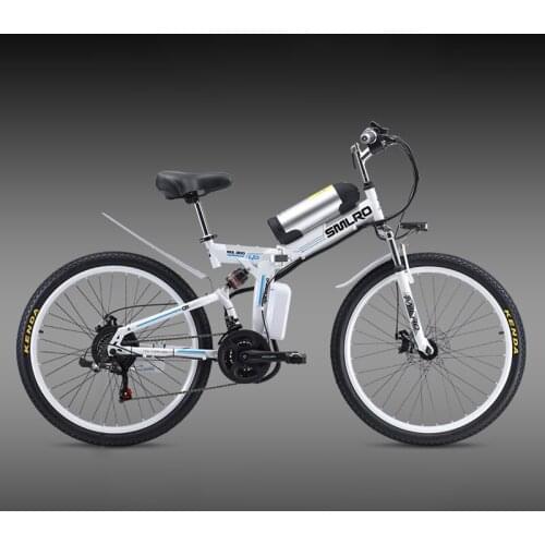 26-Inch Electric Bicycle 350/500W Double Disc Brake Mountain Bike Light Pedal Aluminum Folding Road Bike