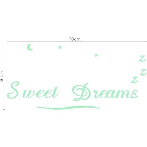 3206 36cm*78cm sweet dreams Luminous generation finely carved removable wall stickers for stylish childrens room