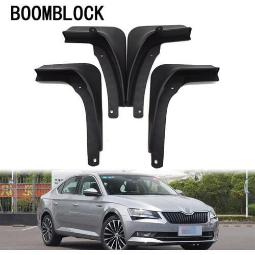 4pc Car Front Rear Mud Flaps Mud Flap Mudguards Fender For 2015 2016 Skoda Superb B8 Sedan Auto Accessories