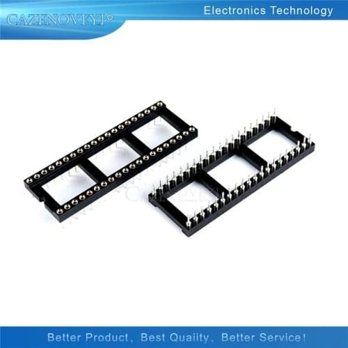 5pcs/lot DIP-40 Round Hole 40 Pins 2.54MM DIP DIP40 IC Sockets Adaptor Solder 40 PIN IC Connector DIP40 In Stock