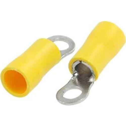 500 Pcs AWG 12-10 Pre Insulated Ring Terminals Cable Lug RV5.5-4S