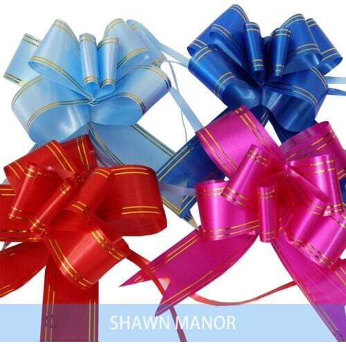 70PCS 5*70cm Large Pull Bows Flower Ribbon For Wrapping Gift Decorate Wedding Car Party Christmas Birthday Mixed 7 Colors