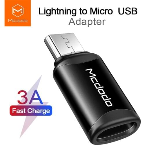 Mcdodo OTG Adapter Lightning to Micro USB For Android Mobile Phone Tablet Charge Data Transfer 3A Fast Charging Micro Connector