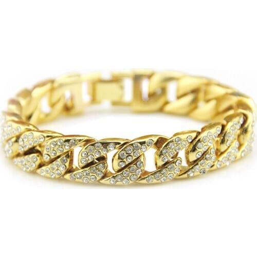 Accessories new mens hip hop diamond chain necklace European and American fashion Cuban chain items