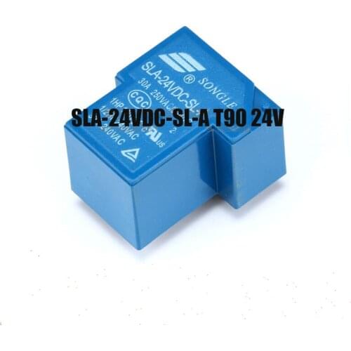 Free shipping 10pc Original SLA-24VDC-SL-A T90 24V 30A 4pin DC Power Relay PCB Type