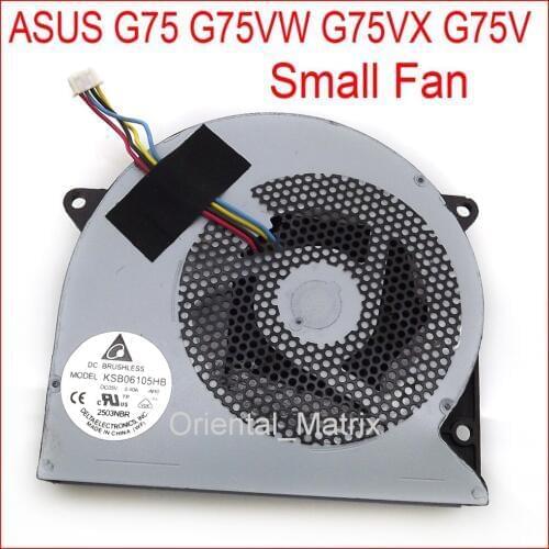Free Shipping KSB06105HB-AJ10 KSB06105HB DC5V 0.4A Cooler Fan For ASUS G75 G75VW G75VX G75V Computer Small Cooler Cooling Fan