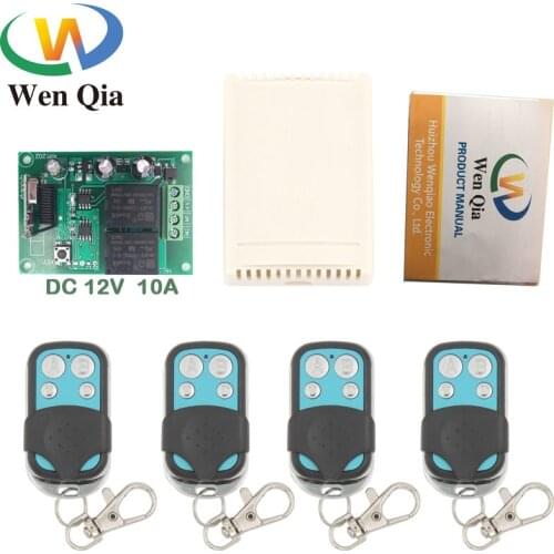 433MHz Wireless Universal Remote Control DC 12V 2CH rf Relay Receiver and Transmitter for Switching Current Direction controller