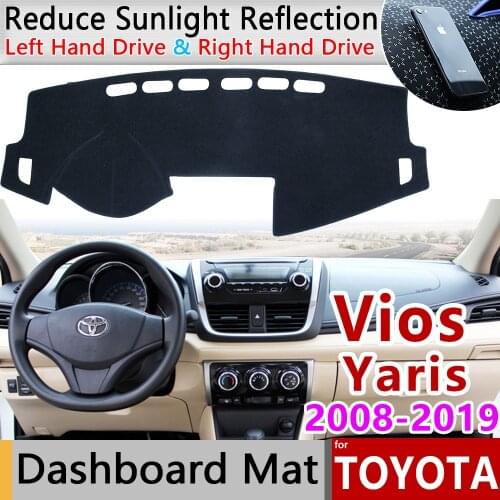 For Toyota Vios Yaris Belta Soluna 2008~2019 XP90 XP150 Anti-Slip Mat Dashboard Cover Pad Sunshade Dashmat Car Accessories rug