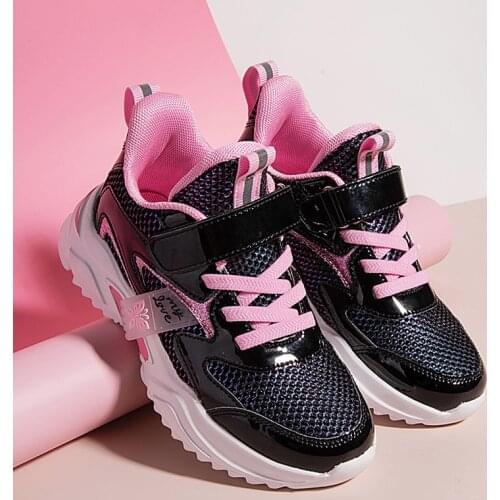 2021 Girls Sneakers Kids Summer Casual Shoes Light Mesh Children Fashion Tenis Cute Sport Cartoon Female Running Sock Footwear