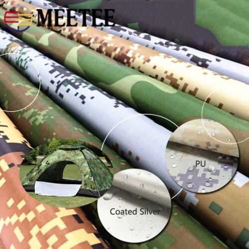 Meetee 100X150cm 210D Polyester Waterproof Oxford Fabric PU Waterproof Coating Fabric for Outdoor Camouflage Tent Oxford Cloth