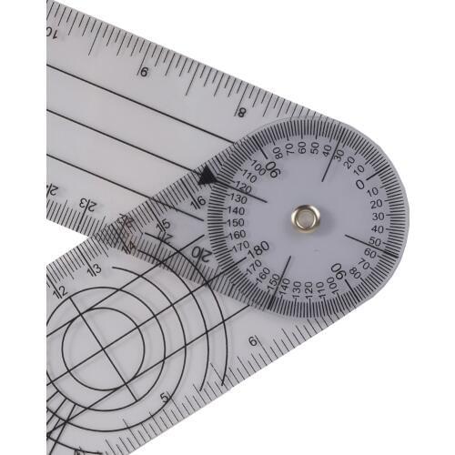 Userful Multi-Ruler Goniometer Angle Medical Spinal Ruler Professional 360 Degree Measuring Tool Spinals Goniometer Protractors