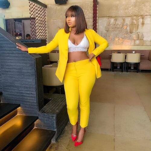 2021 New Fashion Temperament OL Style Small Suit Solid Color Fashion All-Match Trend Two-Piece Women Suit