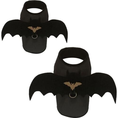 New Halloween Pet Dog Costumes Bat Wings Black Cute Cat Fancy Dress Up Clothing
