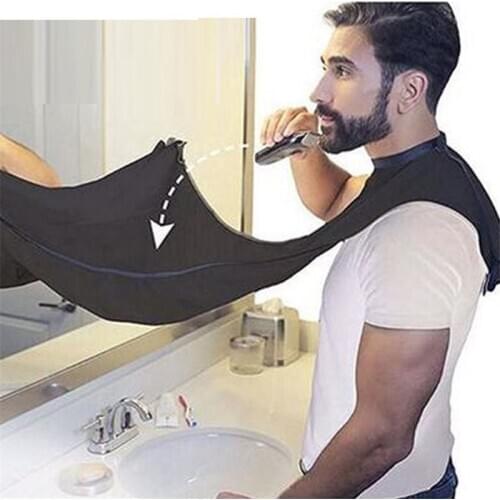 New Male Beard Shaving Apron Care Clean Hair Adult Bibs Shaver Holder Bathroom Organizer Gift for Man