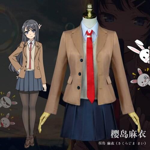 New Anime Sakurajima Mai Cosplay Costume Uniform Outfit Carnival Halloween Costumes for Women S-XL