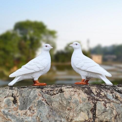 PASTORAL OUTDOOR GARDEN COURTYARD DECORATION CREATIVE RESIN DECORATIONS CRAFTS ARTIFICIAL BIRD ANIMAL SCULPTURE PIGEON ORNAMENTS