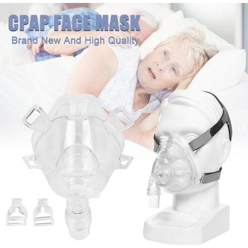 Full Face Mask CPAP Auto CPAP BiPAP Mask With Free Headgear M L Sizes for Sleep Apnea OSAHS OSAS Snoring People