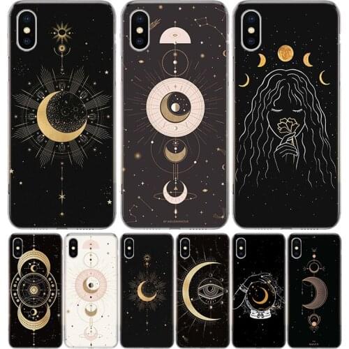 Moon Mystery Totem Witche Silicon Phone Case For Apple IPhone 11 12 Pro X XR XS Max 7 8 6 6S Plus 7G 6G 5S SE + Pattern Cover Co