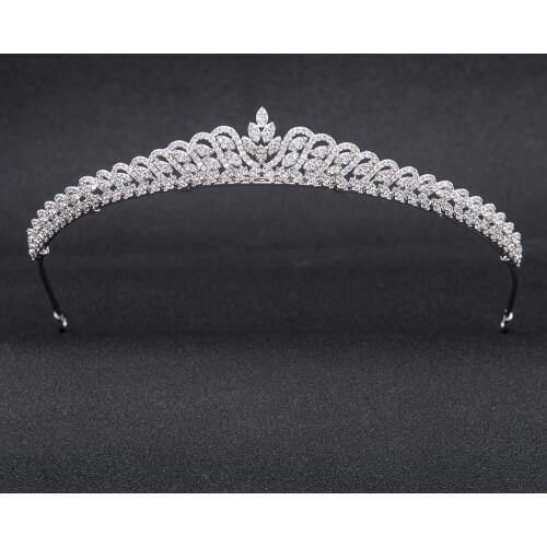 Crystals 5A Cubic Zirconia Wedding Tiara Crown Bridal Womenb Hair Jewelry Accessories CH10219