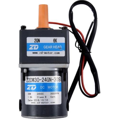 Z2D30-24GN-M Robot Motor 24V Power-off Brake Motor 30W Gear Motor Brush DC Brake Motor 3000 rpm Hot Selling