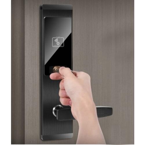 Smart Door Lock Keyless Unlock IC/ID Magnetic Card Key Smart Lock Core Handle Hotel Apartment Rental Room Electric Bolt Lock
