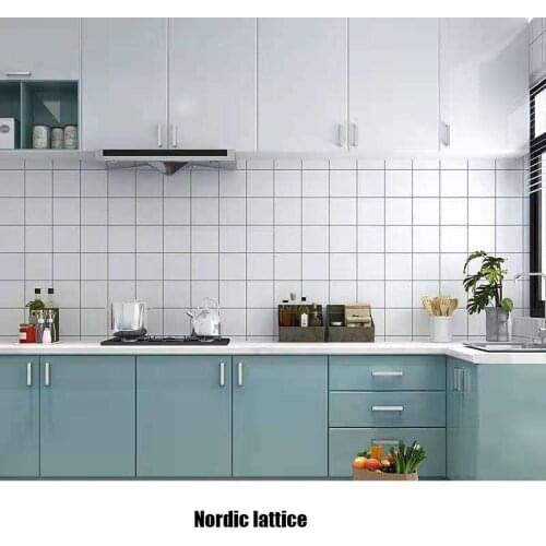 Thicken Sticker Waterproof Kitchen Oil-Proof Bathroom Home Wall Sticker Vinyl Decorative Wallpapers Self-Adhesive Imitation Tile
