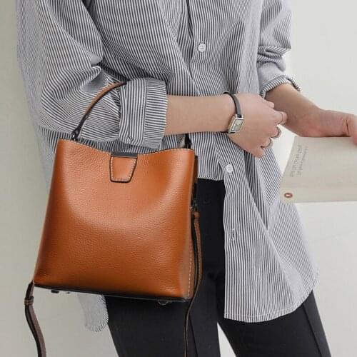 Genuine leather women bags fashion female casual messenger bag leather shoulder bag large capacity simple handbag GN-SB-ssxxbd