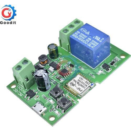 DC 5V 12V 1 Channel Relay Shield Inching/Self-locking Wifi Switch Relay Module for Smart Home Improvement Intelligent Furniture