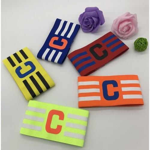 1 Pcs Professional Football Armband Nylon Adjustable Soccer Arm Band Leader Match Football Armband Captain Armband Band