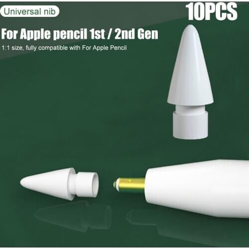 10PCS Original Apple Pencil Tip Replacement For Apple Pencil 1st 2nd Generation For Apple Pencil 1 2 Tip Nib Spare Replace