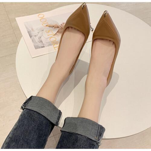2020 Selling Women Pumps Shoes New Women PU Leather Shallow Slip-On High Heels Wedding Party Derss Shoes Zapatos De Mujer W32-62
