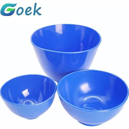3pcs/Set Plaster Mixing Bowl Dental Tools Material Soft Bowl Color Transparent Rubber Leather Bowls