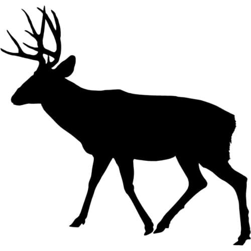 40742# Die-Cut Vinyl Decal Whitetail Deer Buck Profile Hunting Car Sticker Waterproof Auto Decors on Car Body Bumper Rear Window