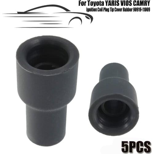 5Pcs Spark Plug Cap Connector Ignition Coil Rubber Ignition Coil Plug Tip Cover Rubber 90919-11009 For Toyota YARIS VIOS CAMRY