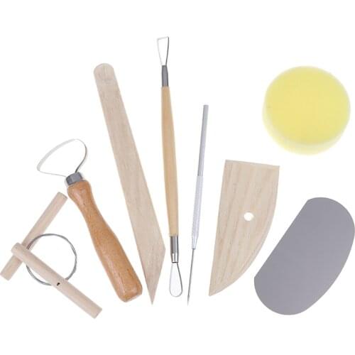 8pcs Practical Wood Knife Pottery Tool Pottery Tool Set Clay Ceramics Molding Tools
