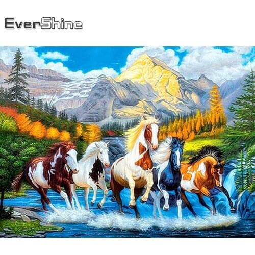 Evershine DIY Diamond Painting Full Square Horses Diamond Embroidery Sale Animals Rhinestones Pictures Diamond Art Home Decor
